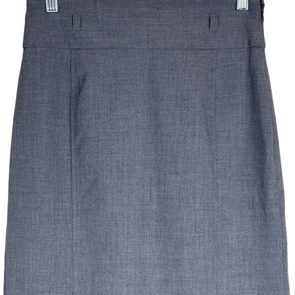 Worthington Womens Skirt Size 4 Blue Gray Trumpet Hem Career Stretch Lined - Picture 4 of 13